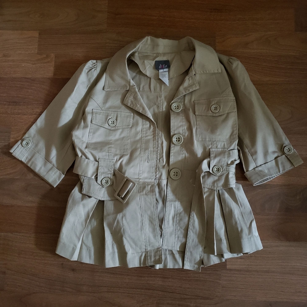 Dots Tan Cape Jacket